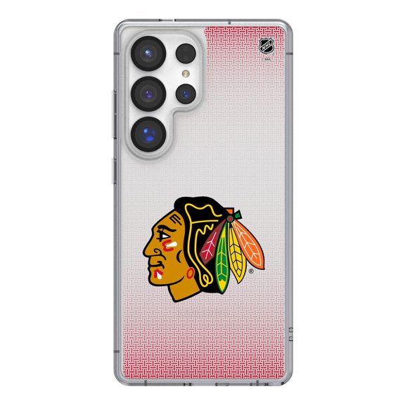 Chicago Blackhawks Linen Logo Galaxy Clear Case