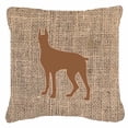 thumbnail image 2 of Carolines Treasures BB1081-BL-OR-PW1818 Great Dane Burlap and Orange   Canvas Fabric Decorative Pillow BB1081 18H x18W, 2 of 2