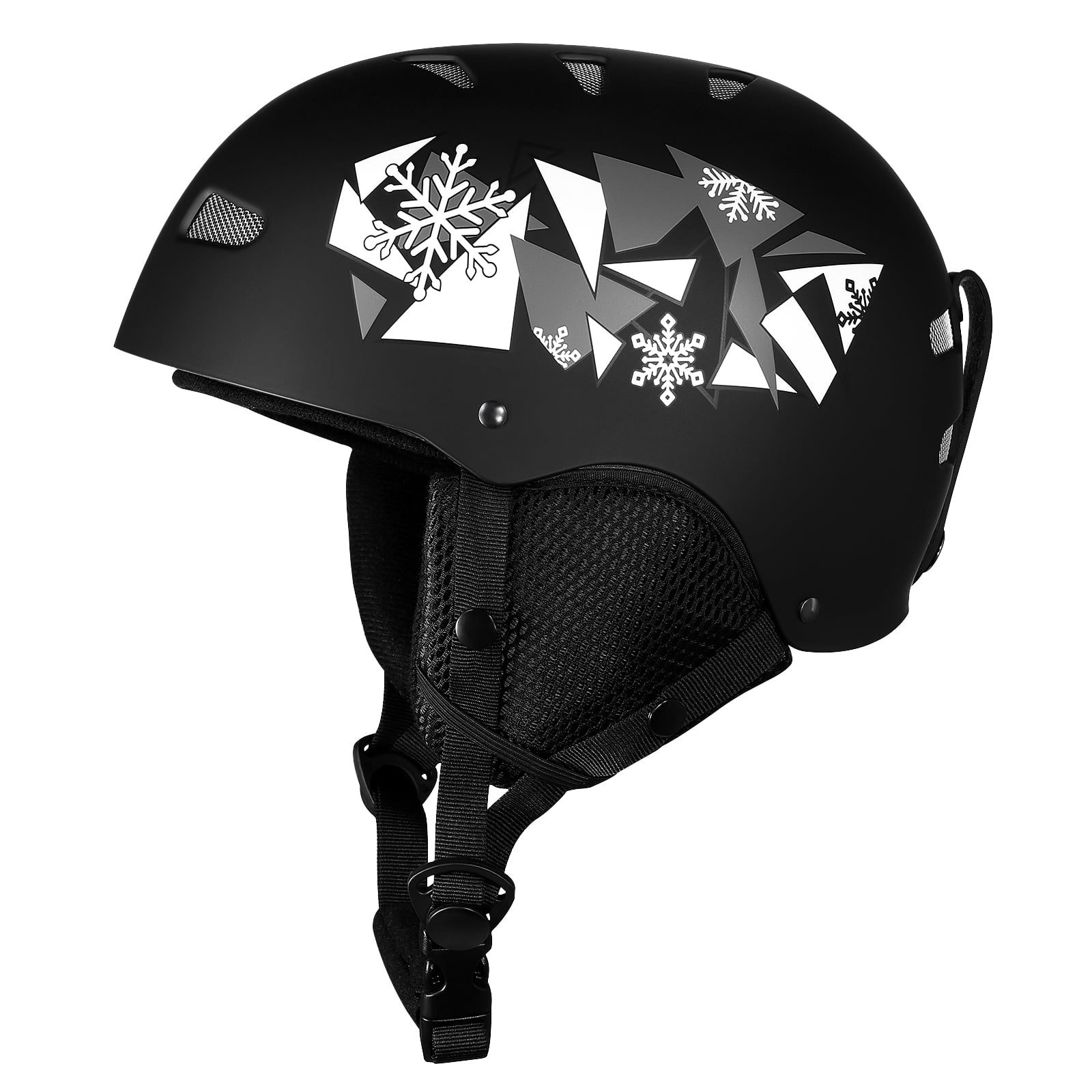 43548 XS Walser Snowstar XFS 43551 Ski/Snowboard Helmet Size L 58-60 cm Black Men 