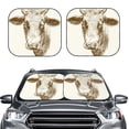thumbnail image 6 of Lsque Cow 2 PCS Windshield Sun Shade | CarFoldable Window Covers | Car Accessories Reflect UV for Universal Cars SUV Truck | Large, 6 of 7