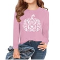 thumbnail image 2 of YUANxueke Girls Thanksgiving Long Sleeve Shirts Casual Printed Crewneck Soft Comfy Tee Tops for 3-15 Years, 2 of 5