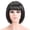 Black, variant on Spencer Short Bob Hair Wigs Straight with Flat Bangs Synthetic Colorful Daily Cosplay Anime Halloween Party Hair Wig for Women