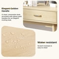 thumbnail image 6 of LAZZO 40” Small Writing Desk with Drawers, Modern Vanity Desk for Home Office and Small Spaces, Natural Wood, 6 of 8