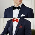 thumbnail image 3 of Men Bow Tie Detachable Design Adjustable Fit Solid Color Formal Bow Tie Business Suit Coat Bow Tie Accessory, 3 of 8
