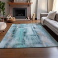 thumbnail image 6 of Addison Rugs Mayfield Washable Transitional Casual Teal Rectangle Rug, 9' x 12', 6 of 6