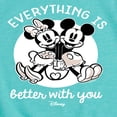 thumbnail image 3 of Disney - Mickey & Friends - Mickey & Minnie - Everything is Better with You - Toddler And Youth Girls Short Sleeve Graphic T-Shirt, 3 of 5