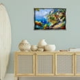 thumbnail image 3 of Stupell Industries Panoramic Mountain View Scenic & Cityscapes Painting Gray Floater Framed Canvas Art Print Wall Art, 31 x 21, 3 of 10