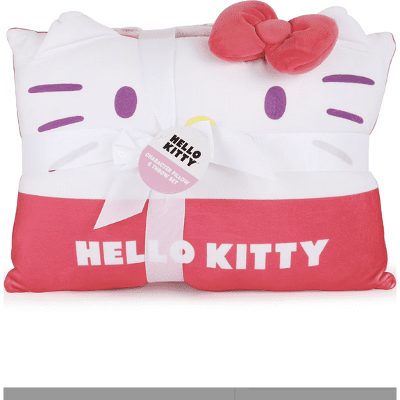 Hello Kitty Pillow and Throw Blanket Set