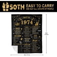 thumbnail image 5 of 50th Birthday Gifts for Him Her, Happy 50th Birthday Gifts for Men Women, 1974 50 Year Old Gifts for Women Men, Best Mens 50th Birthday Gift Ideas, Gifts for a 50th Birthday Woman Blanket 60"X50", 5 of 5