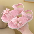 thumbnail image 2 of EnJoCho Children Sandals Soft Flat Shoes Fashion Comfortable Bow Soft Bottom Lightweight Baby Princess Sandals Little Girl Summer Cute Casual Party Shoes, 2 of 5