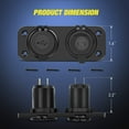 thumbnail image 2 of Nilight Dual USB QC 3.0 USB Charger and Cigarette Lighter Power Socket Pre-Wired, Black, 2 of 8