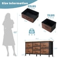 thumbnail image 3 of CONCETTA 7 Drawer Storage TV Dresser, Metal Frames Resist Deformation, Adjustable Feet Prevent Tipping, Accommodates TV Up to 55 inch, Suitable for Living Room, Rust Brown, 3 of 9
