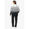 thumbnail image 2 of Woman Within Plus Size Striped Full Zip Jacket Set, 2 of 4