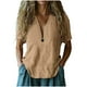 thumbnail image 1 of Vestidos Casuales Para Mujer, Blusas De Mujer De Moda Camisa de botones lisa de moda para mujer, blusa holgada con cuello en V para mujer, 1 of 6