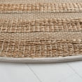 thumbnail image 3 of SAFAVIEH Natural Fiber Beulah Striped Area Rug, Ivory/Natural, 7' x 7' Round, 3 of 7