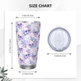 thumbnail image 4 of Fotbe white Skull crystal flower Pattern 20 oz Tumbler Stainless Steel Vacuum Insulated Coffee Ice Cup Double Wall Travel Flask Leak-proof Coffee Cup-Straw Three-piece Set, 4 of 8