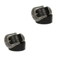 thumbnail image 2 of kurtrusly Trendy PU Leather Belt For Fashionable Outfits Embossed Pattern And Convenient round flowers black 105cm 2Set, 2 of 6