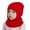 A-Red, variant on Baby Boys Girls Winter Knit Hat with Scarf 2 in 1 Toddler Warm Windproof Knitted Beanie with Neck for Snow Kids Beanie Balaclave 1-6 Years