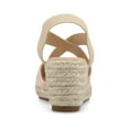 thumbnail image 3 of Journee Womens Ashlee Platform Espadrille Wedge Sandals, Widths Available, 3 of 9
