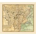 thumbnail image 2 of Robert 13x12 Black Ornate Wood Framed with Double Matting Museum Art Print Titled - Burgundy Franche-Comte France - Robert 1748, 2 of 4