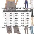 thumbnail image 2 of Women's Boho High Waist Wide Leg Linen Pants Lightweight Loose Summer Vacation Pants Beige L, 2 of 5