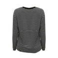 thumbnail image 4 of Shirts for Women Casual Striped Long Sleeve Tops Crew Neck Knit Ribbed Basic T Shirts Womens Tops, 4 of 4