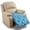 Blue Paw Bone, variant on ZIATUBLES Tabby Cat Floral Printed Recliner Chair Cover, Universal Polyester Sofa Seat Cushion Cover with Side Flaps for Secure Fit, Washable Furniture Protector for Living Room