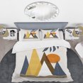 thumbnail image 3 of Designart 'Abstract Sun and Moon In Mountains I' Moderno Juego de Funda Nórdica, 3 of 5
