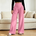 thumbnail image 4 of YHAJDS Womens Workout Gym Yoga Pant Solid Color Long Sports Trousers Built With Pockets Casual Pants, 4 of 8