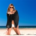 thumbnail image 5 of 1 Pcs Black Sarong Swim Suit Cover Up Long Women’s Swimsuit Covers, Beach Blouse Sarong Wraps for Summer Party Travel, 5 of 7