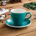 thumbnail image 3 of Taza de porcelana para espresso con platillo, taza para espresso, 80 ml/2,7 oz, 3 of 5