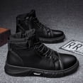 thumbnail image 6 of Men's High-Top Flat Shoes, Mid-Calf Casual Shoes for Men Upper, British Boots,, 6 of 6