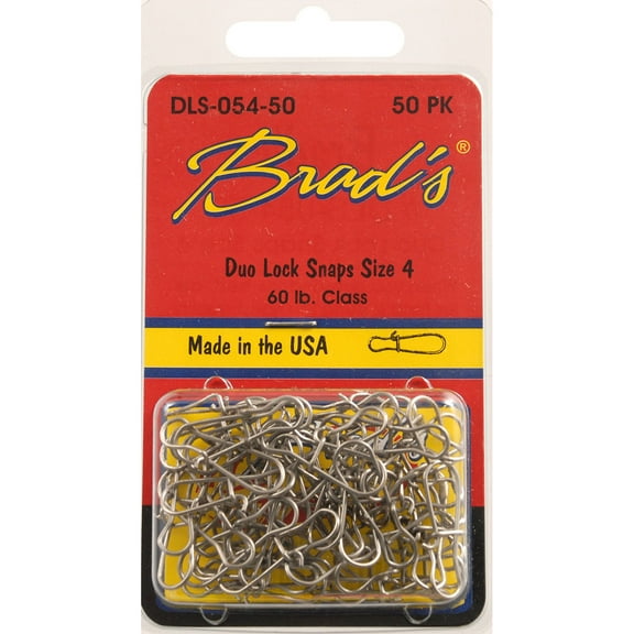 B.S. Fish Tales Duo Lock Snaps Size 4 50 Pk - HG-1
