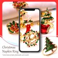 thumbnail image 4 of Navidad Acero inoxidable Anillo de servilleta Navidad Papel Portátil Portátil Partitores Banquete Comedor Decoración Restaurante Ornamento Verde árbol Monstrate HA009763-03, 4 of 6
