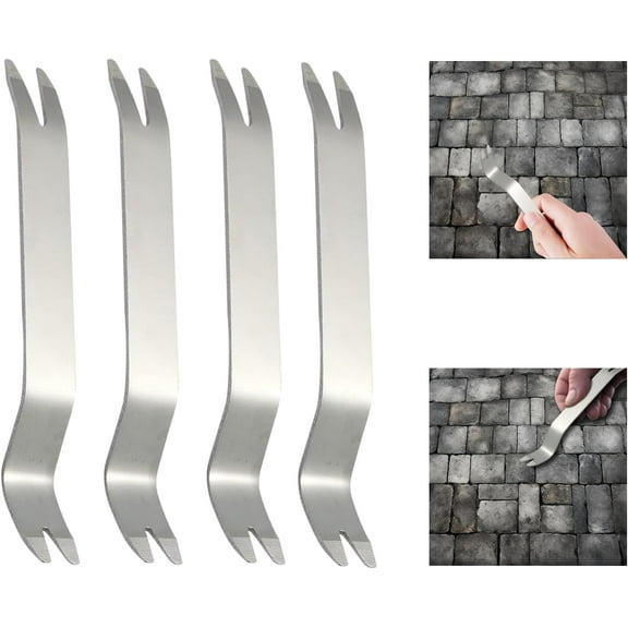 Paver Removal Tool,4 Pcs 7 Inch Paver Extractor Tool,Brick Cutter;Fit for Garden,Lawn,Yard,Patio Replacing Prying Paver;Paver Tools (Stainless Steel)