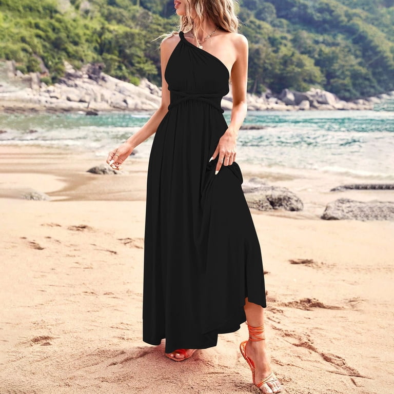 convertible halter dress Mauve Purple Convertible Halter Neck Ball Gown