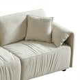 thumbnail image 4 of Sofa Couch Loveseat,75.6" Mid Century Modern Couch,Deep Seat Sofa Tufted Upholstered,Couches Furniture for Living Room/Bedroom/Apartment Office,White, 4 of 7