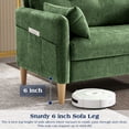 thumbnail image 4 of BedLuxury 47’’ Wide LoveSeat,2-seat Chenille sofa with 2 Pillows for Living Room and Small Spaces,Green, 4 of 7