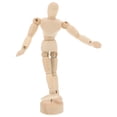 thumbnail image 4 of Figura de madera, modelo de figura humana, maniquí para artistas, bocetos a carboncillo, decoración para el hogar, la oficina o el escritorio, juguete para niños, regalo, 4 of 8