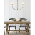 thumbnail image 6 of Living District Nyomi 21" 2-Light Metal/Glass Chandelier in Brass/White, 6 of 7