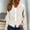 02 White, variant on YueHuiYing Women Casual And Fashionable Loose Solid Color Long Sleeved Zipper Top Cardigan Crewneck Casual Coat