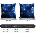 thumbnail image 4 of Galaxy Space Pillow Covers 18x18 Inch Set of 2 Blue Stars Throw Pillow Cover Outer Space Square Pillowcase Cushion Cases for Home Couch Bed Sofa, 4 of 12