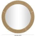 thumbnail image 3 of DecMode 40" x 40" Brown Rope Wall Mirror, 3 of 7