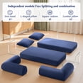 thumbnail image 7 of Modern 3-Person Convertible Sleeper Sofa Bed, 4-in-1 loveseat Sleeper, Comfy Removable Floor Couch for Living Room with Detachable and Washable Fabric, 7 of 7