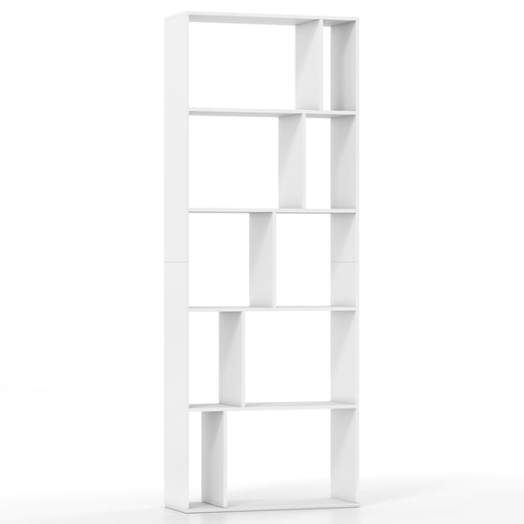 Giantex 5-Tier Bookcase, 10-Cube Open Back Bookshelf w/Storage Shelving, White