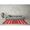 thumbnail image 3 of Ahgly Company Indoor Rectangle Abstract Red Modern Area Rugs, 2' x 5', 3 of 4