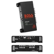 BOSS Audio Systems R1002 2 Channel Car Amplifier, Class A/B, Bridgeable, 2-8 Ohm Stable, Full Range Amp for Speakers & Subwoofer