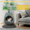 thumbnail image 5 of Jaxpety Large Smart Plant Litter Box with Deodorization System, Artificial Plants,5 Cat Litter Bags,Light,Cat Litter Mat,Scoop,Gray, 5 of 7