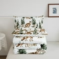 thumbnail image 4 of Wolf Comforter Set Queen Size,Woodland Animals Bedding Set Bedroom,Wolves Wildlife Duvet Insert,Rustic Farmhouse Bed Set,Jungle Hunting Theme Down Comforter 3 Pcs, 4 of 6
