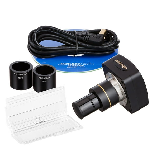 AmScope MU130-CK 1. 3Mp Usb Microscope Camera, Software, Calibration Kit